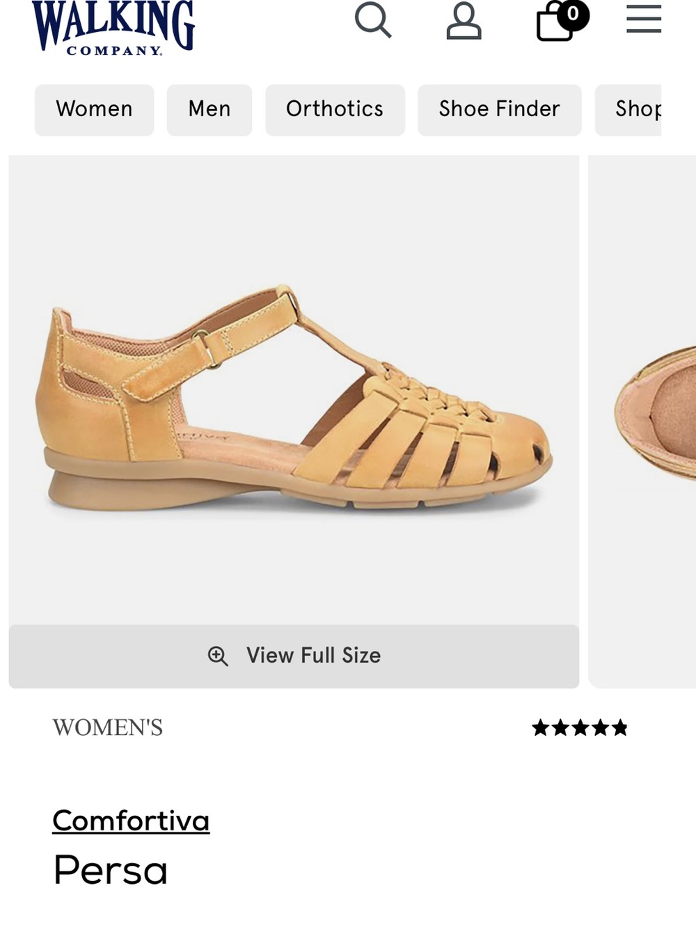Comfortiva Persa Women’s Tan Leather T-Strap Sandals